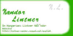 nandor lintner business card